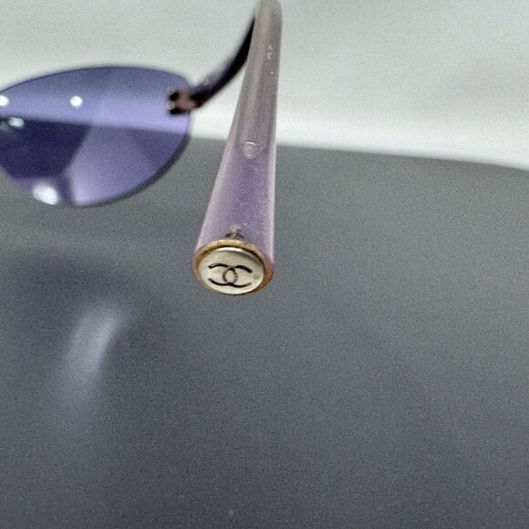 Vintage CHANEL Rimless Sunglasses 4069 C.225/90 Excellent Condition Pink Purple - Picture 8 of 16